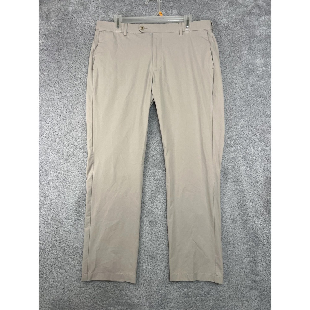 Peter Millar Pants Mens 35x28 (Tag 35x32) Beige Surge Performance Trouser